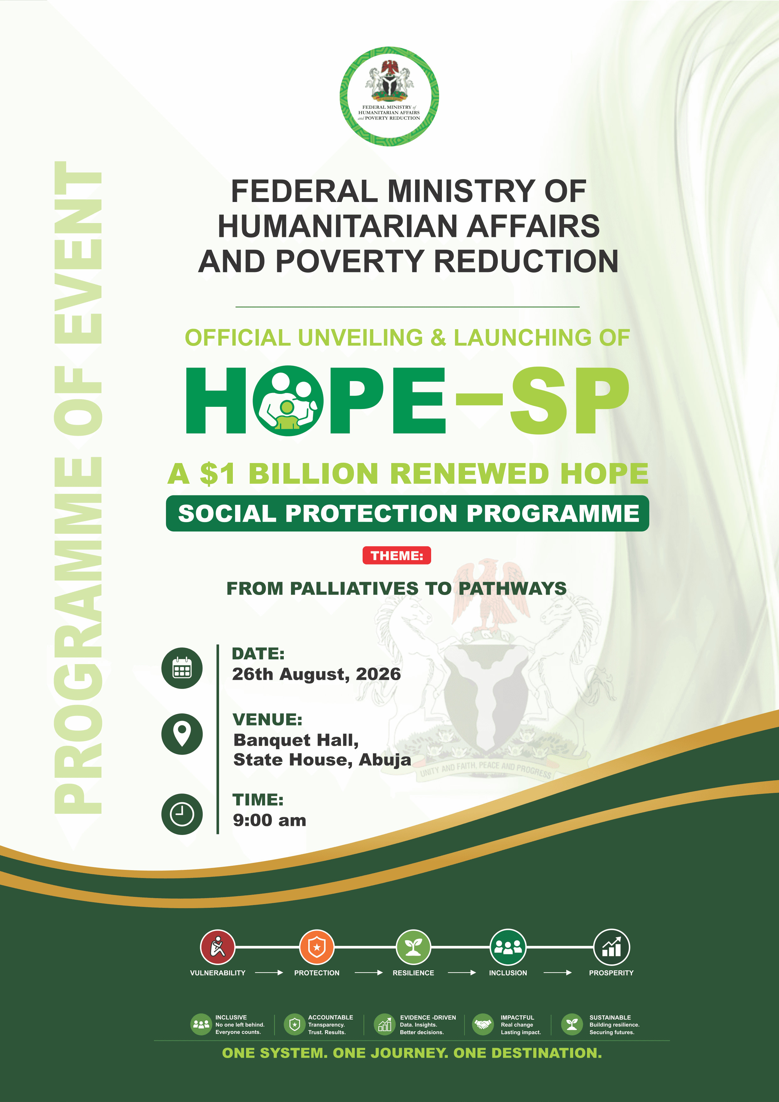 Cover of the programme of event